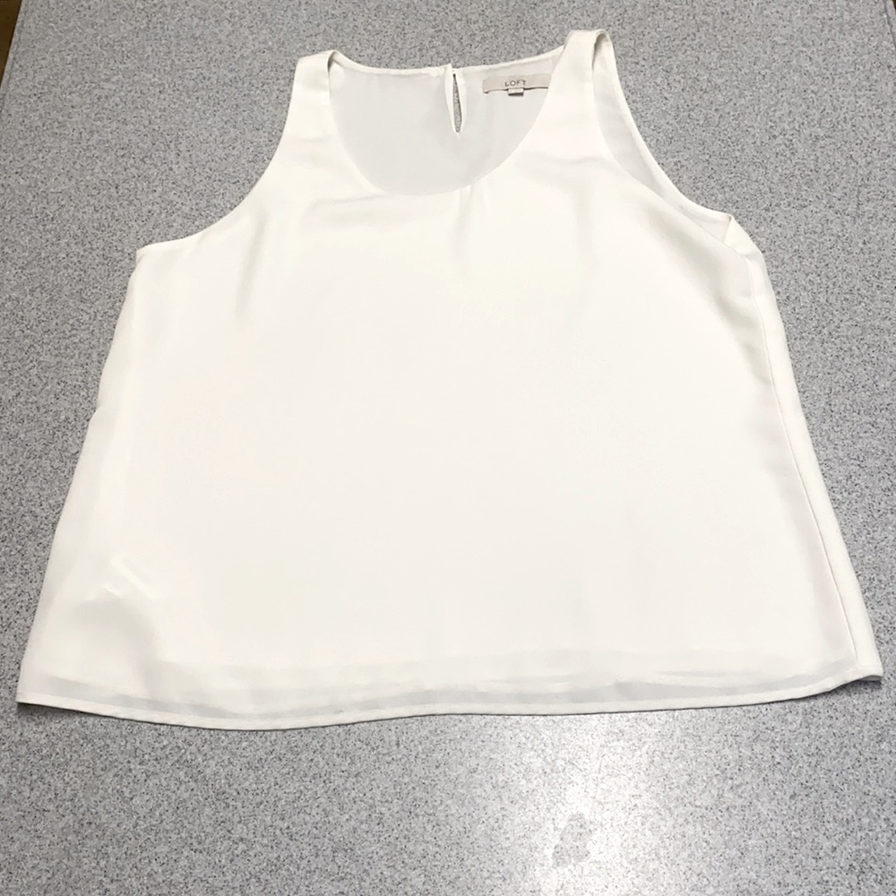 Ann Taylor Loft. Tank top. XL. Cream. NWOT. Lined.